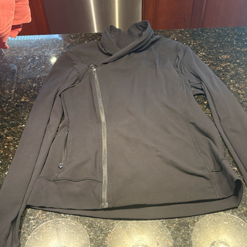 lululemon athletica Charcoal Gray Asymmetrical Zip Sweatshirt